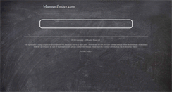 Desktop Screenshot of blumenfinder.com